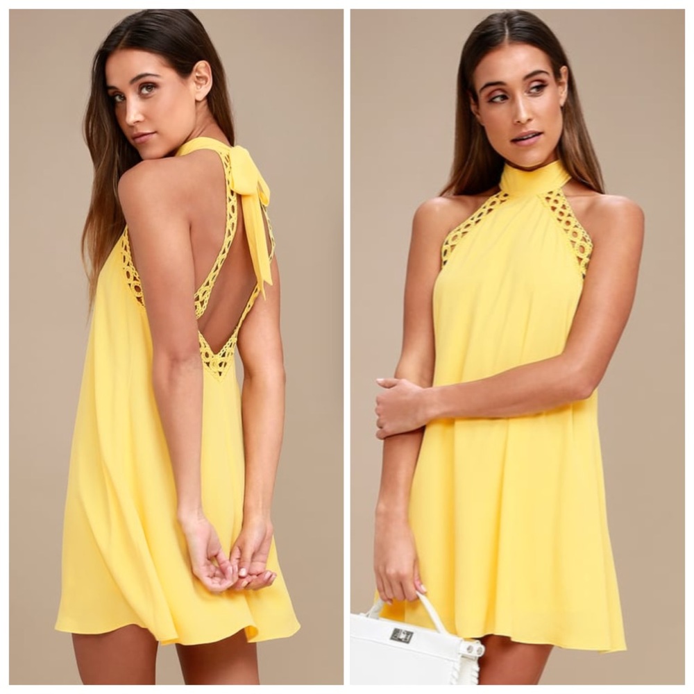 Lulu’s any sway, shape or form yellow dress